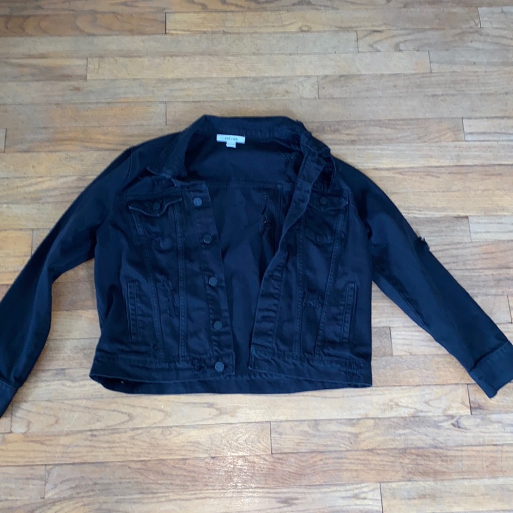 Black denim jacket